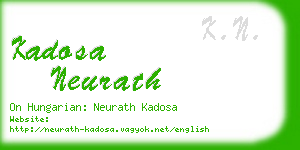 kadosa neurath business card